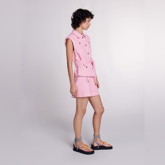 Maje Sleeveless tweed jacket - Picture 4 of 8